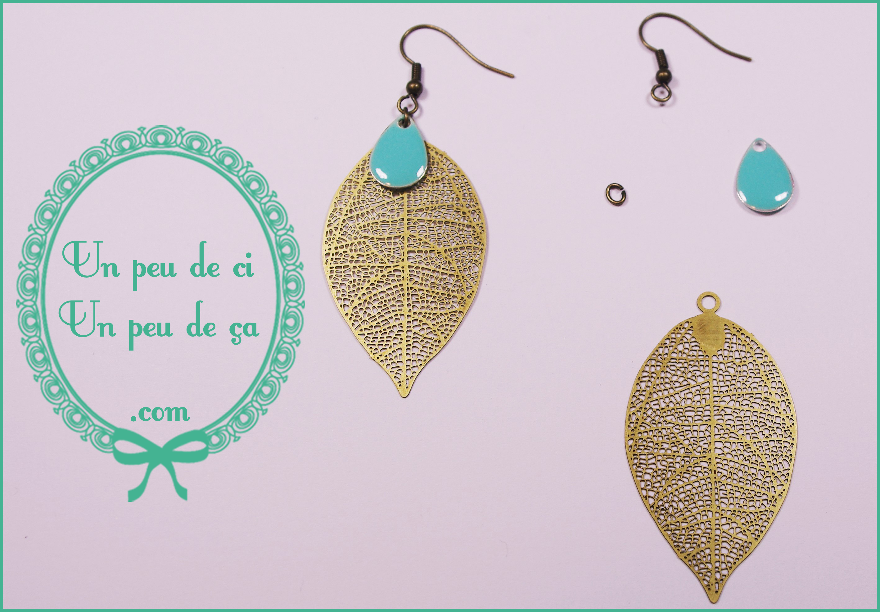 boucle oreilles feuilles